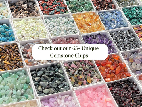 Gemstone chips semi - chips, tumbled